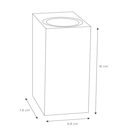 Lucide 69800/02/31 - Vonkajšie nástenné svietidlo ZARO 2xGU10/35W/230V IP44 biela