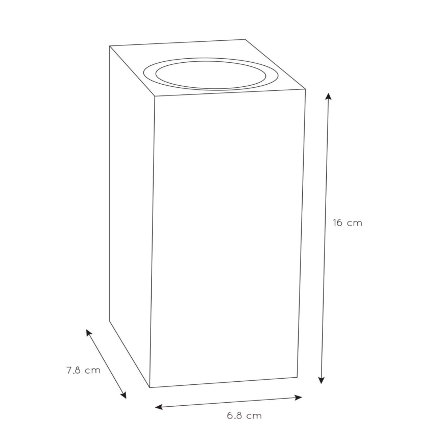 Lucide 69800/02/31 - Vonkajšie nástenné svietidlo ZARO 2xGU10/35W/230V IP44 biela