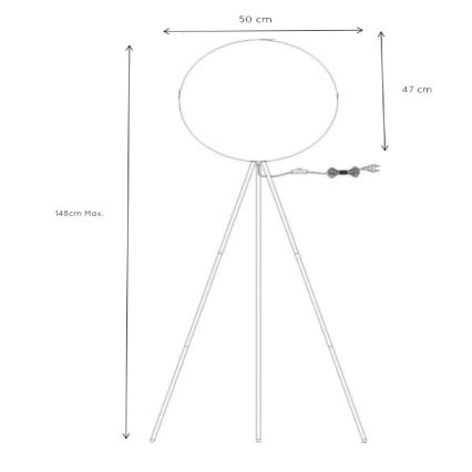 Lucide 71767/50/31 - Stojacia lampa GOOSY SOFT 1xE27/60W/230V