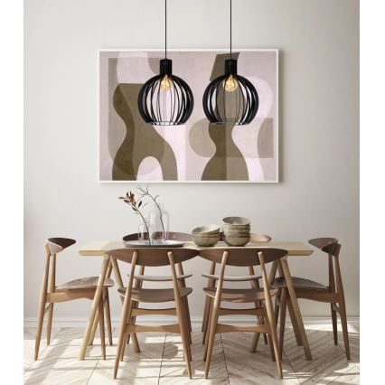 Lucide 73400/02/30 - Luster na lanku MIKAELA 2xE27/60W/230V čierna