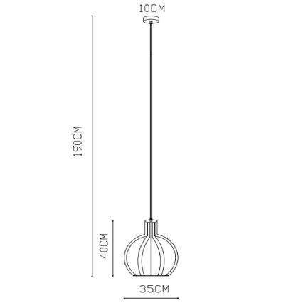 Lucide 73400/32/30 - Luster na lanku MIKAELA 1xE27/60W/230V