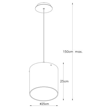 Lucide 74402/25/65 - LED Stmievateľný luster na lanku OWINO 1xGU10/5W/230V