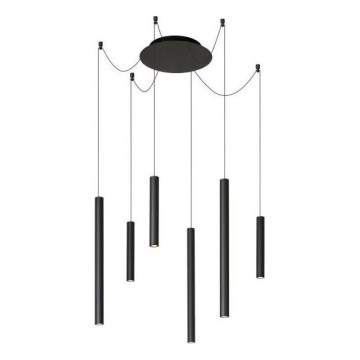 Lucide 74403/06/30 - LED Stmievateľný luster na lanku LORENZ 6xLED/4W/230V pavúk čierna