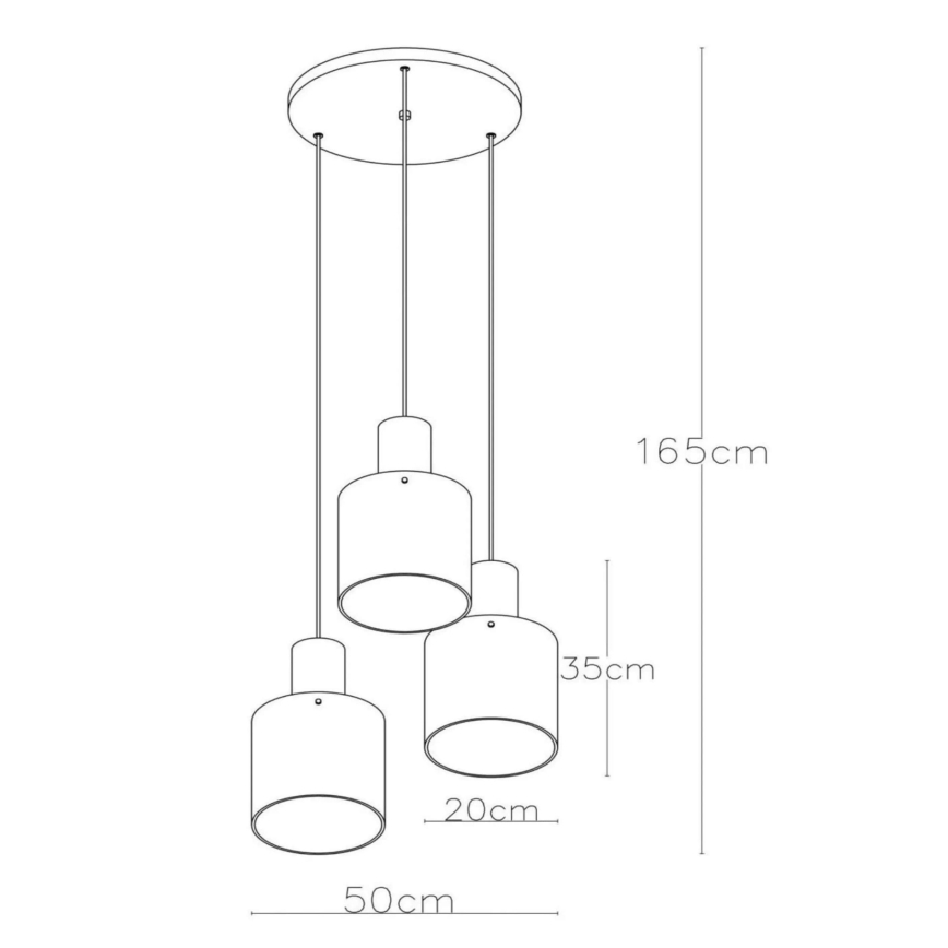 Lucide 74405/13/62 - Luster na lanku TOLEDO 3xE27/40W/230V
