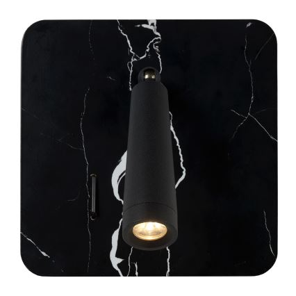 Lucide 77282/03/30 - LED Nástenné bodové svietidlo OREGON LED/4W/230V USB čierna