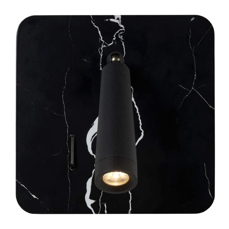 Lucide 77282/03/30 - LED Nástenné bodové svietidlo OREGON LED/4W/230V USB čierna