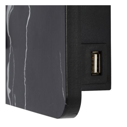 Lucide 77282/03/30 - LED Nástenné bodové svietidlo OREGON LED/4W/230V USB čierna