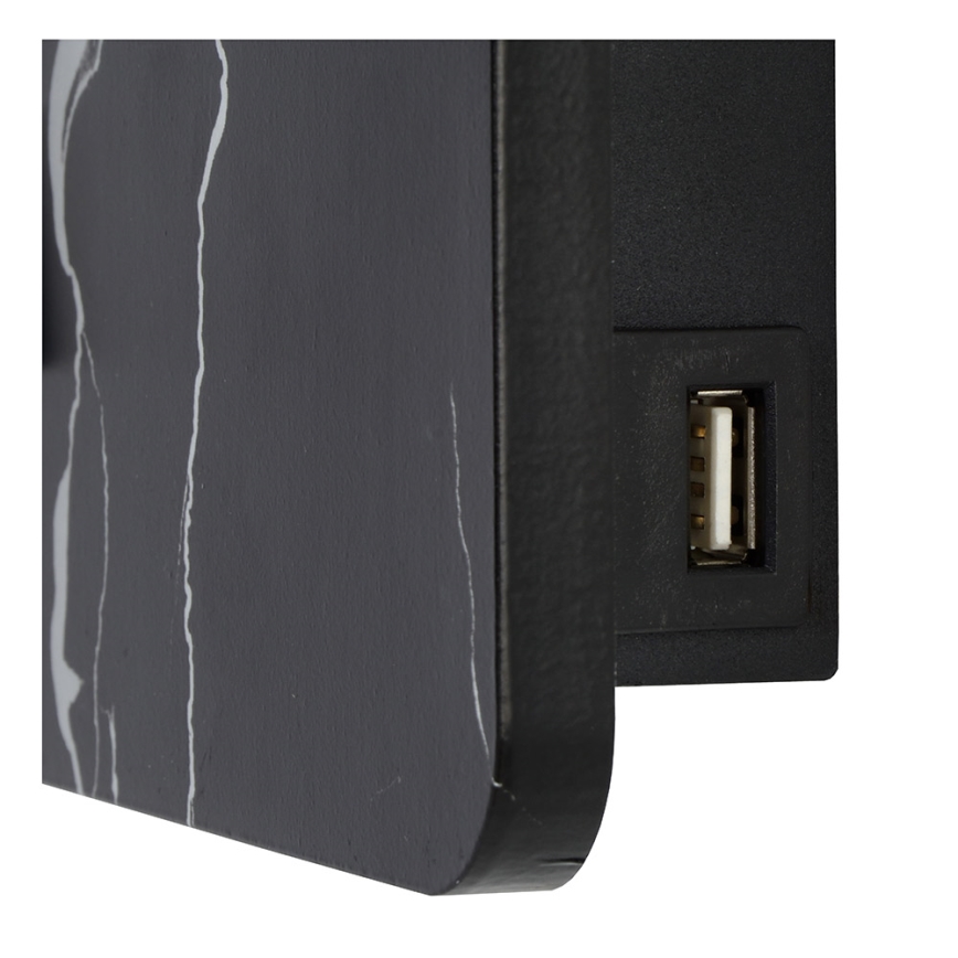 Lucide 77282/03/30 - LED Nástenné bodové svietidlo OREGON LED/4W/230V USB čierna