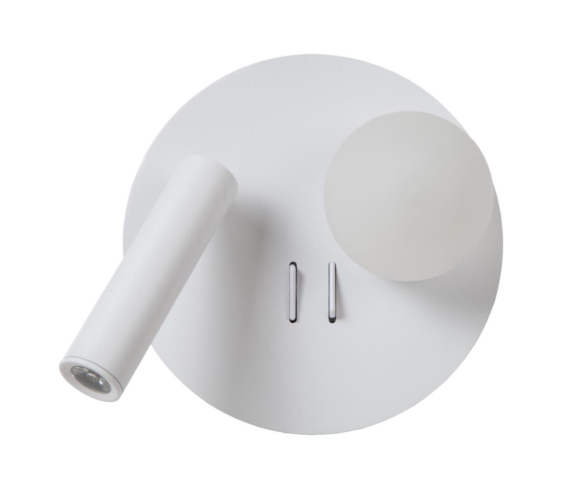 Lucide Lucide 77286/02/31 - LED Nástenné svietidlo MATIZ 2xLED/3,5W/230V USB biela