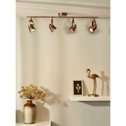Lucide 77974/20/17 - LED bodové svietidlo CIGAL 4xGU10/5W/230V meď