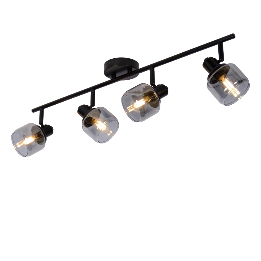 Lucide 77979/04/30 - Bodové svietidlo BJORN 4xE14/40W/230V čierna