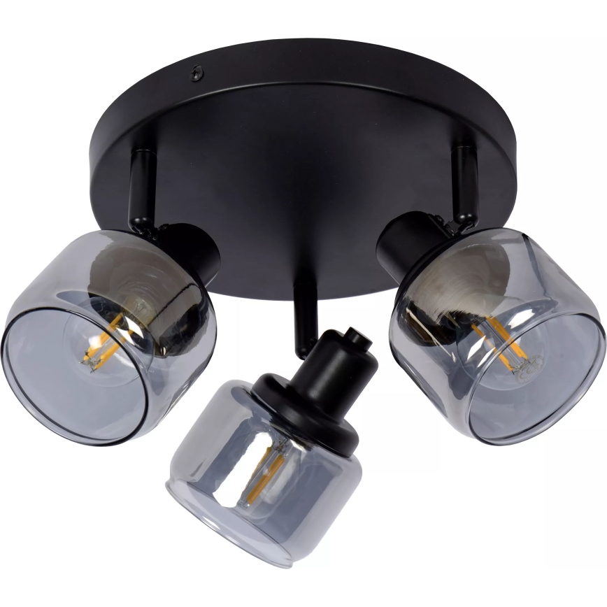 Lucide 77979/13/30 - Bodové svietidlo BJORN 3xE14/40W/230V čierna