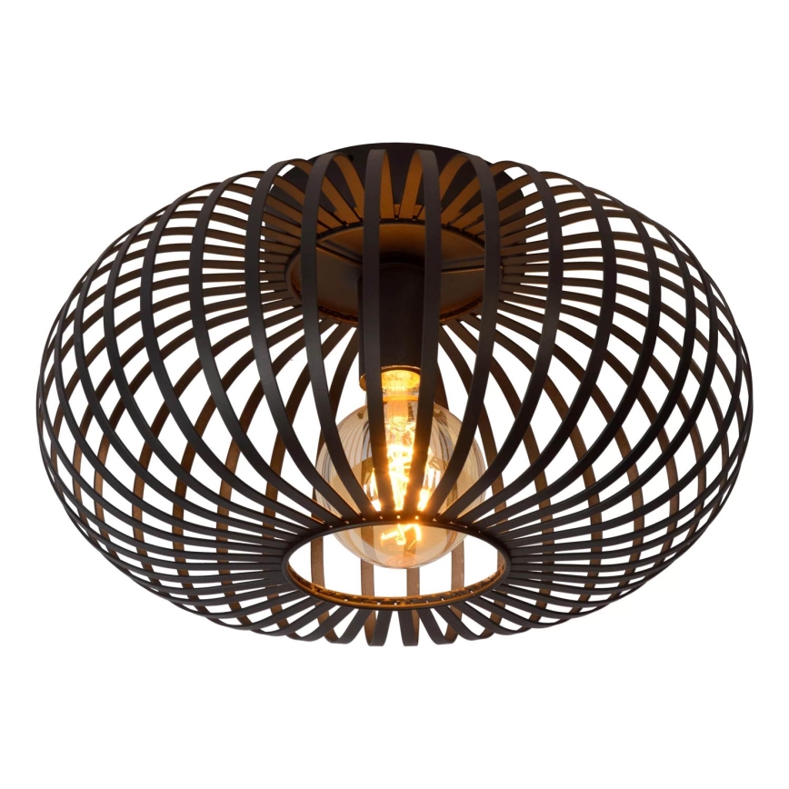 Lucide 78174/40/30 - Stropné svietidlo MANUELA 1xE27/60W/230V pr. 39,5 cm čierna