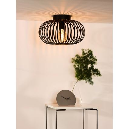 Lucide 78174/40/30 - Stropné svietidlo MANUELA 1xE27/60W/230V pr. 39,5 cm čierna