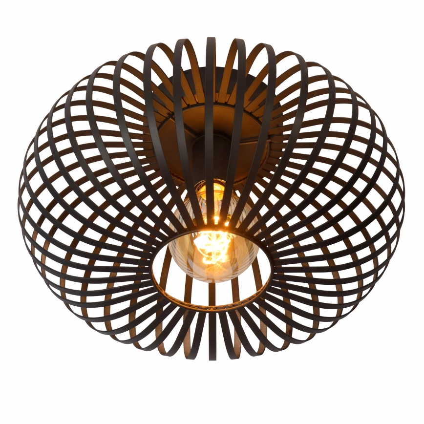 Lucide 78174/40/30 - Stropné svietidlo MANUELA 1xE27/60W/230V pr. 39,5 cm čierna