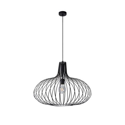 Lucide 78374/65/30 - Závesné svietidlo MANUELA 1xE27/60W/230V čierne 65 cm