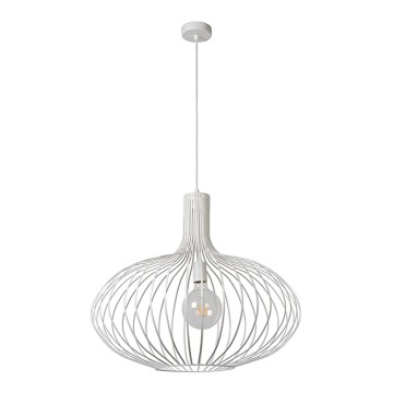 Lucide 78374/65/31 - Závesné svietidlo MANUELA 1xE27/60W/230V biele 65 cm