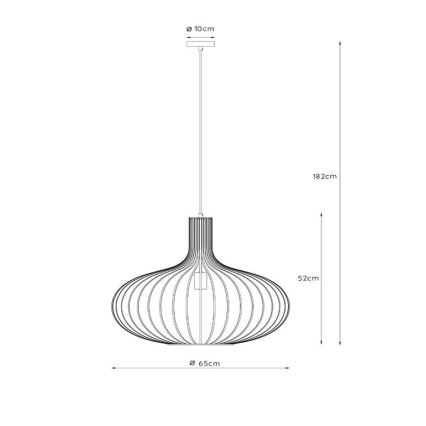 Lucide 78374/65/33 - Luster na lanku MANUELA 1xE27/60W/230V pr. 65 cm zelená