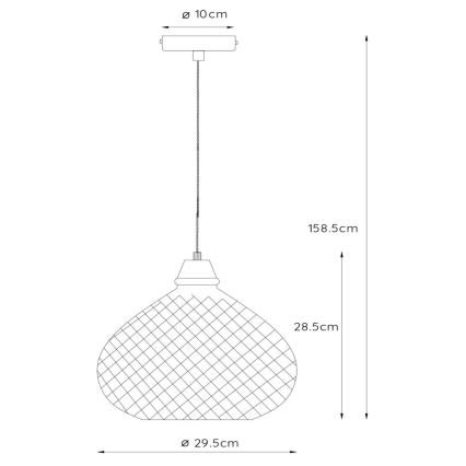 Lucide 78389/29/63 - Luster na lanku GERBEN 1xE27/40W/230V