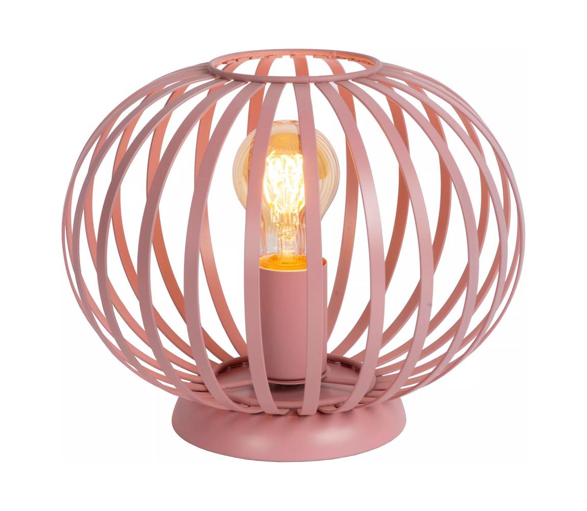 Lucide Lucide 78593/25/66 - Stolná lampa MERLINA 1xE27/40W/230V pr. 25,5 cm ružová 