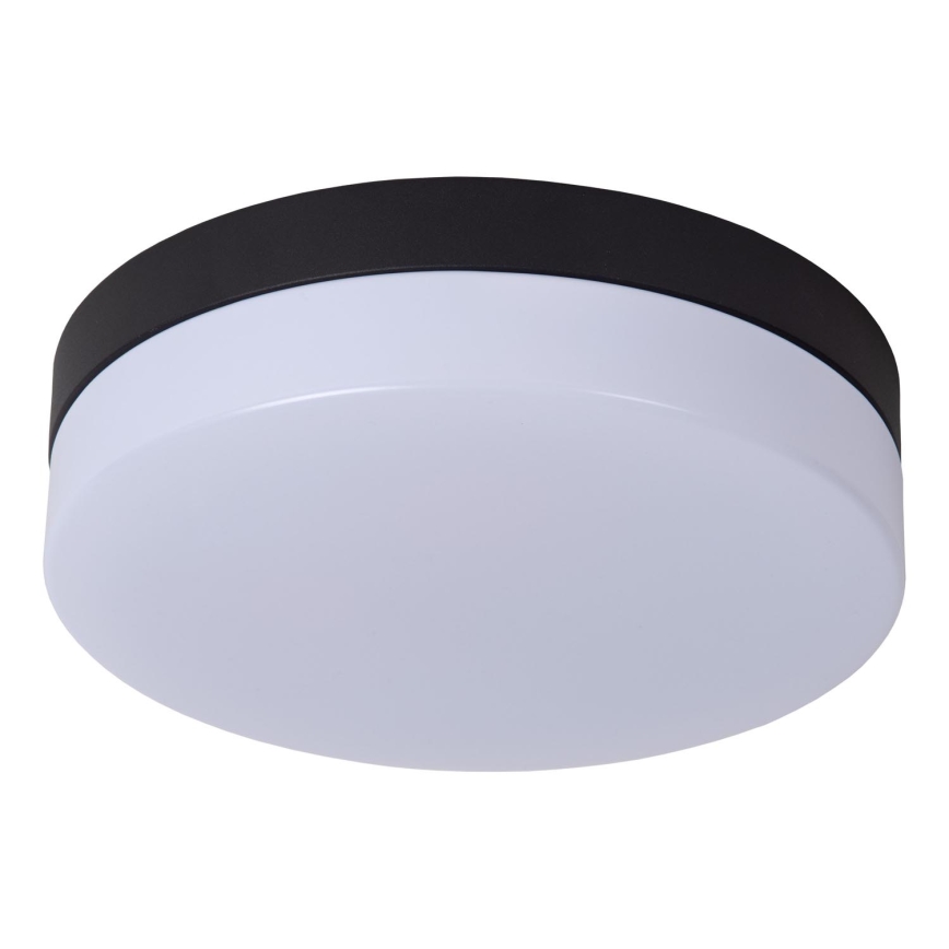 Lucide 79111/24/30 - LED Kúpeľňové stropné svietidlo so senzorom BISKIT LED/12W/230V pr. 23 cm IP44 čierna