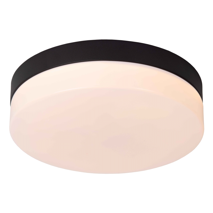 Lucide 79111/24/30 - LED Kúpeľňové stropné svietidlo so senzorom BISKIT LED/12W/230V pr. 23 cm IP44 čierna
