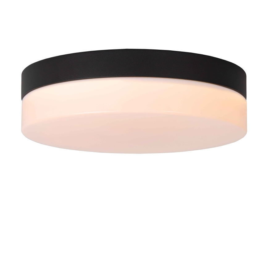 Lucide 79111/24/30 - LED Kúpeľňové stropné svietidlo so senzorom BISKIT LED/12W/230V pr. 23 cm IP44 čierna