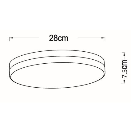 Lucide 79111/30/30 - LED Kúpeľňové stropné svietidlo so senzorom BISKIT LED/18W/230V pr. 28cm IP44 čierna