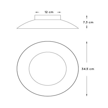 Lucide 79177/12/01 - LED stropné svietidlo FOSKAL LED/12W/230V 34,5 cm mosadz