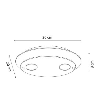Lucide 79181/02/30 - Stropné svietidlo OKNO 2xGU10/5W/230V čierna