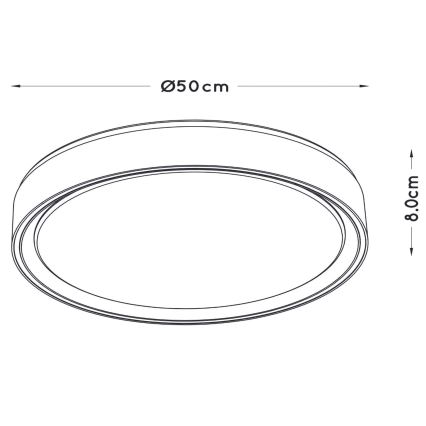 Lucide 79182/36/30 - LED Stmievateľné stropné svietidlo NURIA LED/36W/230V