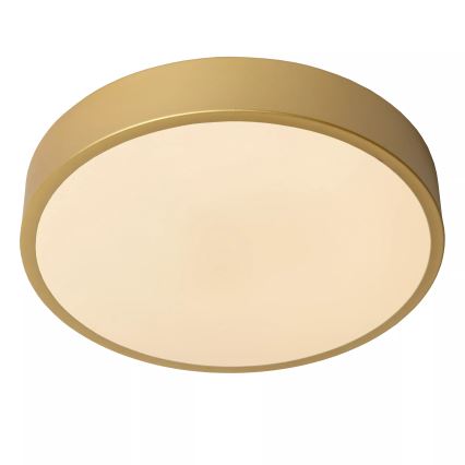 Lucide 79185/30/02 - LED Stmievateľné stropné svietidlo UNAR LED/18W/230V pr. 30 cm zlatá