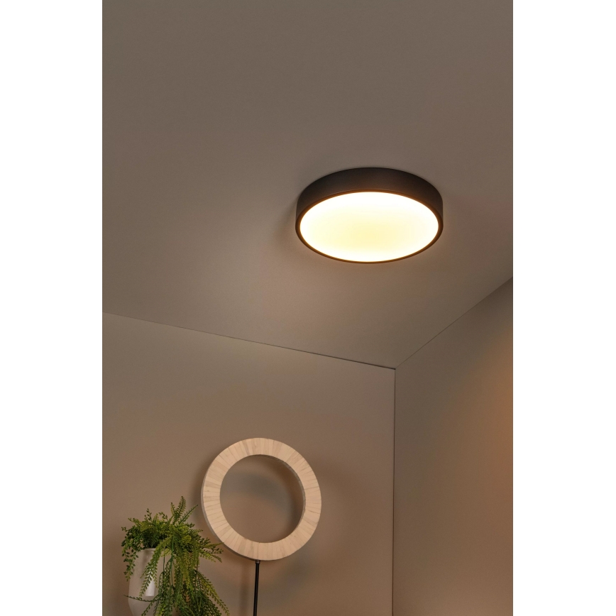 Lucide 79185/30/30 - LED Stmievateľné stropné svietidlo UNAR LED/18W/230V pr. 30 cm čierna