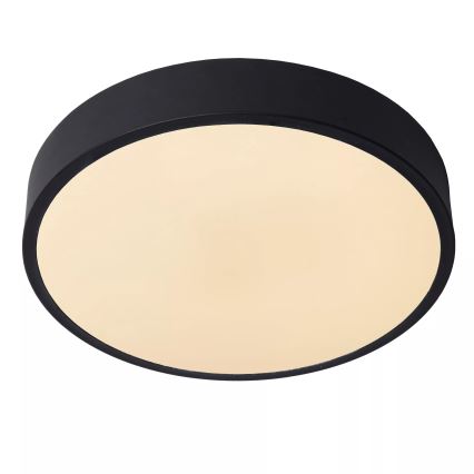Lucide 79185/30/30 - LED Stmievateľné stropné svietidlo UNAR LED/18W/230V pr. 30 cm čierna