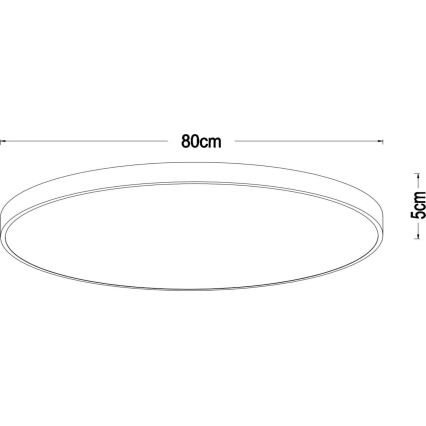 Lucide 79185/80/02 - LED Stmievateľné stropné svietidlo UNAR LED/80W/230V pr. 80 cm zlatá