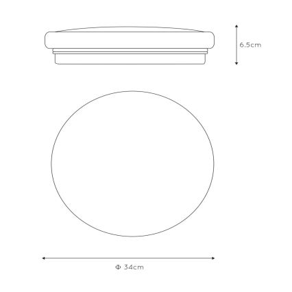 Lucide 79199/26/61 - LED Stropné svietidlo OTIS 1xLED/26W/230V
