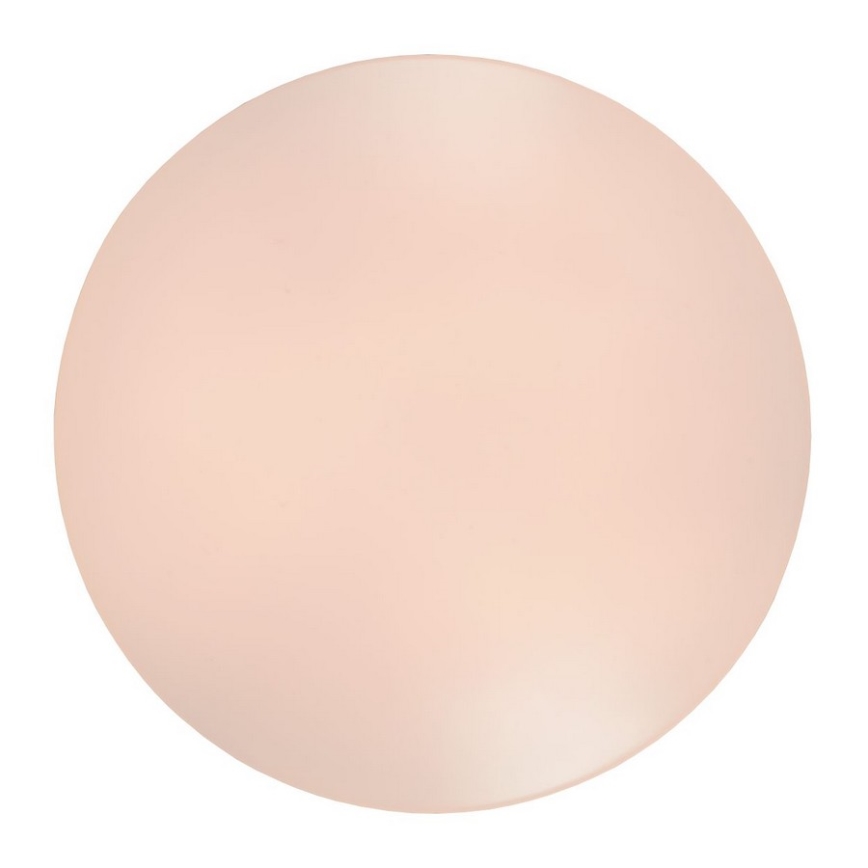 Plochý, svetloružový kruh sa nachádza na bielom pozadí.