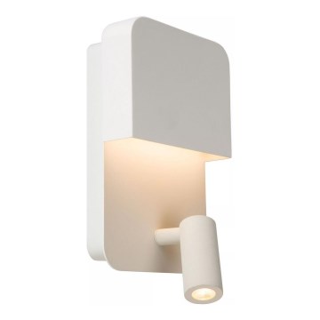 Lucide 79200/08/31 - LED Nástenné svietidlo BOXER LED/5W/230V + LED/5W USB biela