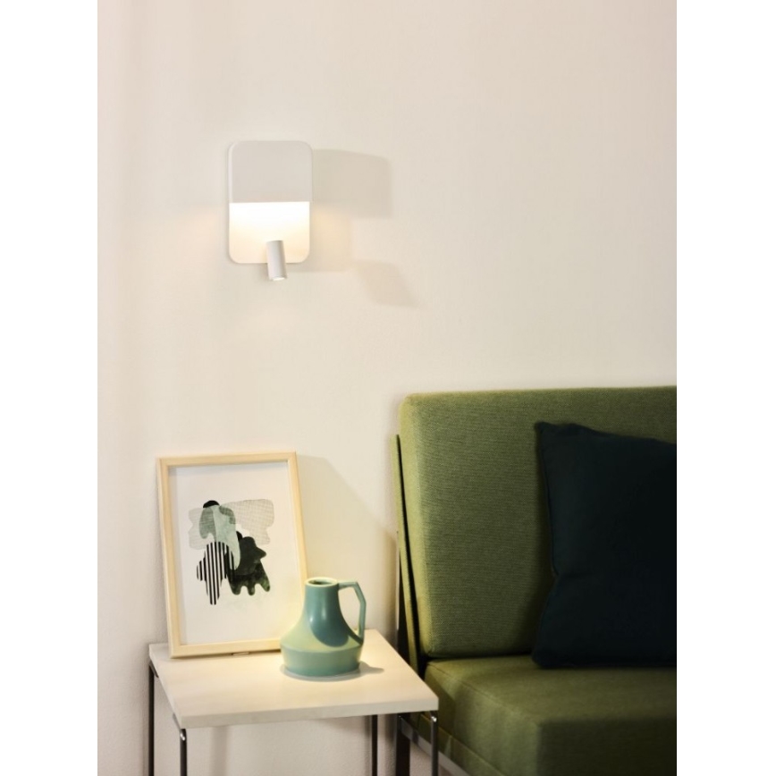 Lucide 79200/08/31 - LED Nástenné svietidlo BOXER LED/5W/230V + LED/5W USB biela