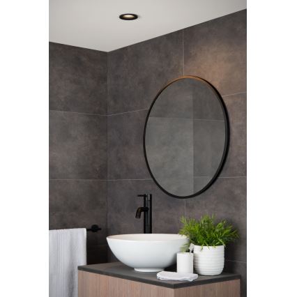 Lucide 09923/01/30 - Kúpeľňové podhľadové svietidlo ZIVA 1xGU10/50W/230V IP44 čierna