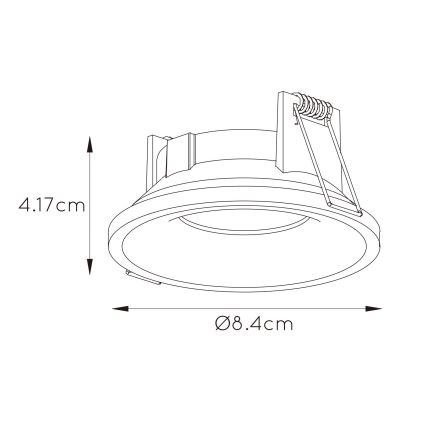 Lucide 09923/01/30 - Kúpeľňové podhľadové svietidlo ZIVA 1xGU10/50W/230V IP44 čierna