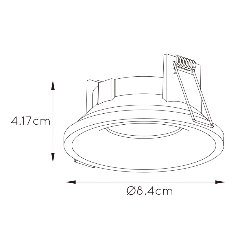 Lucide 09923/01/30 - Kúpeľňové podhľadové svietidlo ZIVA 1xGU10/50W/230V IP44 čierna