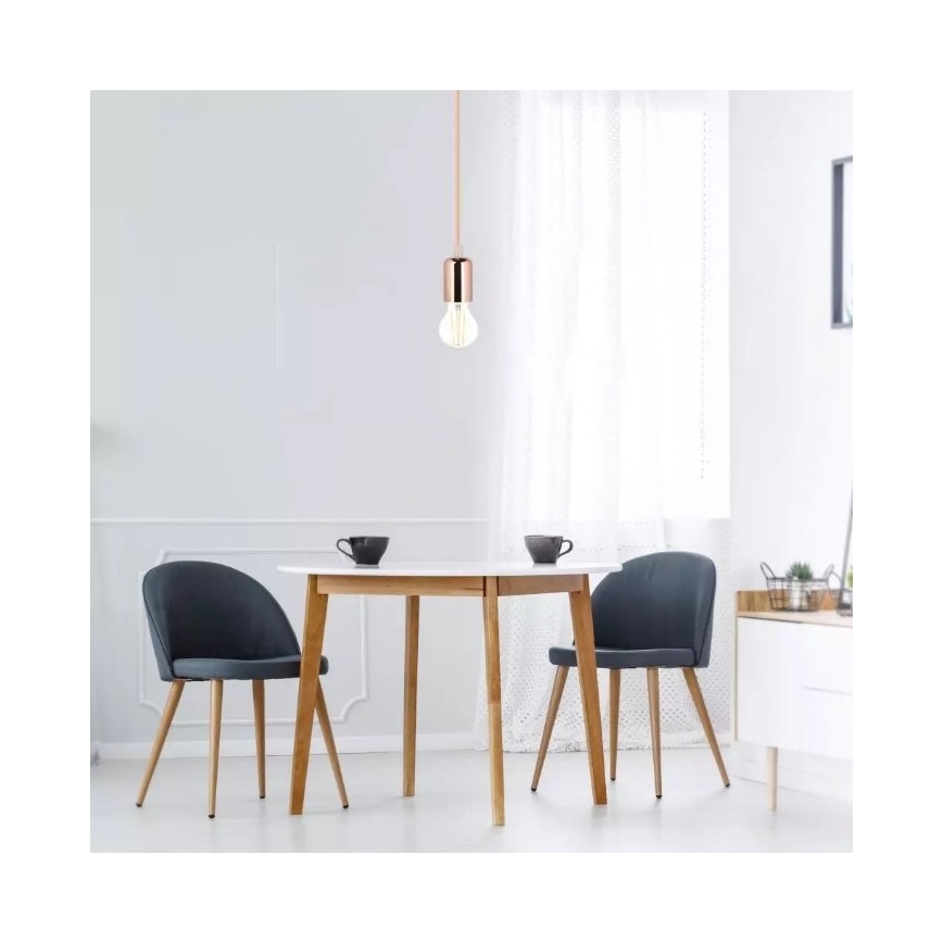 Luster na lanku 1xE27/60W/230V rosegold