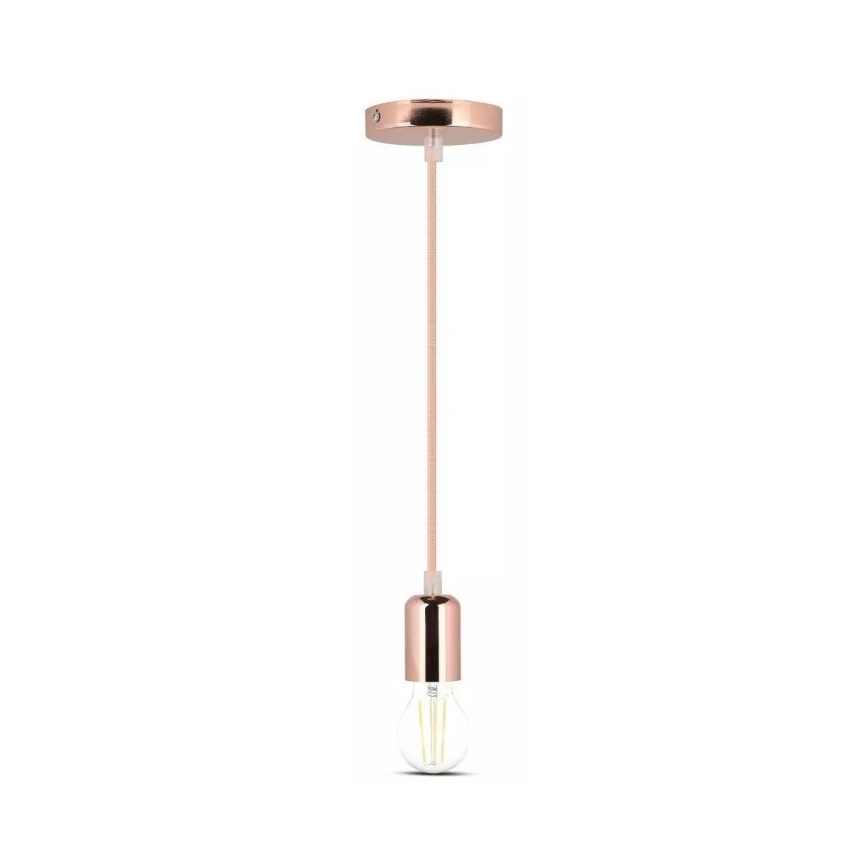 Luster na lanku 1xE27/60W/230V rosegold