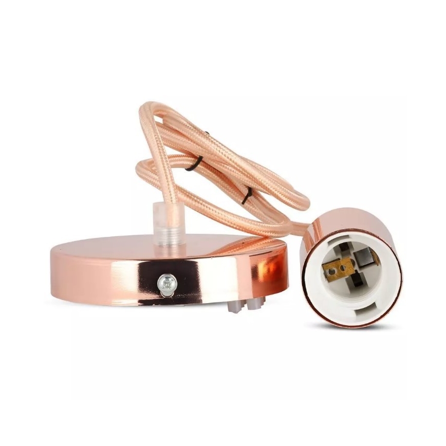 Luster na lanku 1xE27/60W/230V rosegold