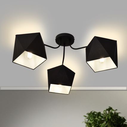 Luster ADAMANT 3xE27/15W/230V čierna