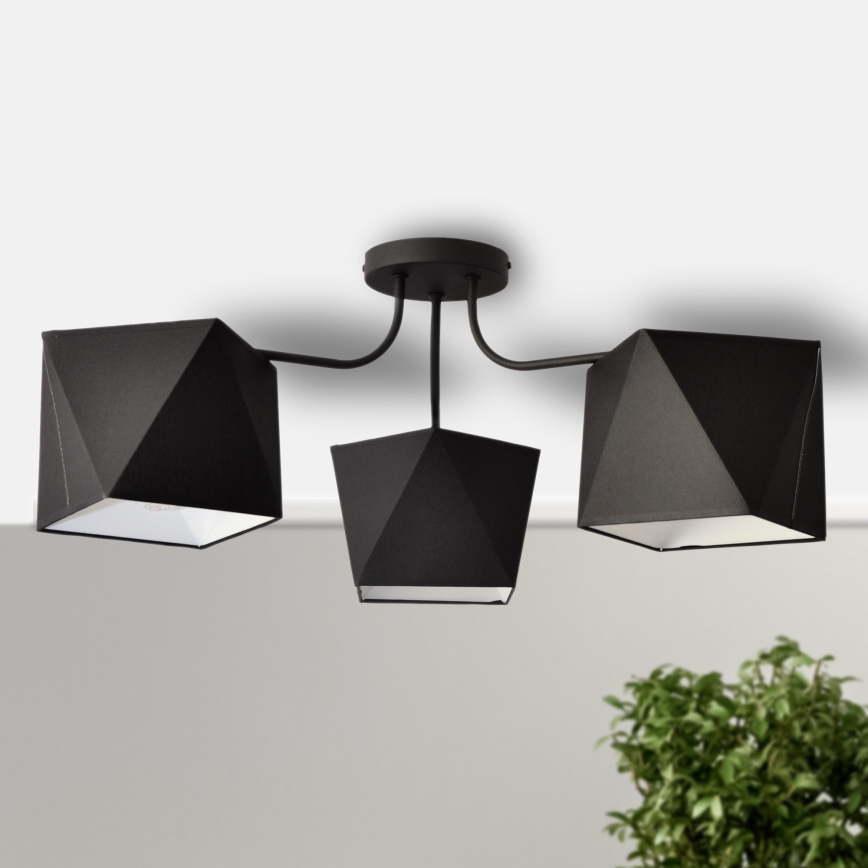 Luster ADAMANT 3xE27/15W/230V čierna