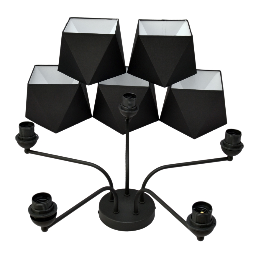 Luster ADAMANT 5xE27/15W/230V čierna