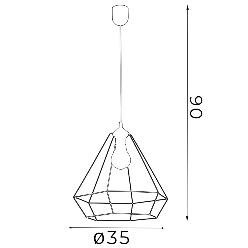 Luster ALMA 1xE27/60W/230V biela