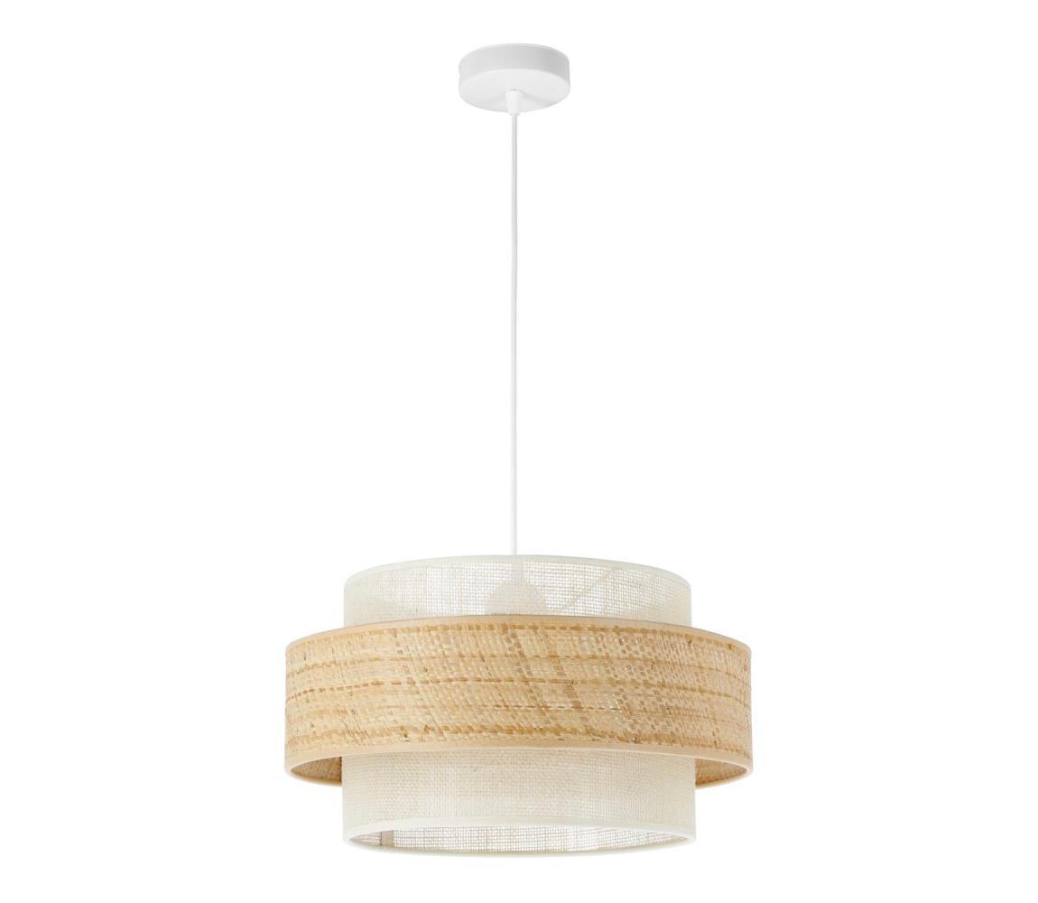 Luster BOHO na lane, priemer 40 cm, 1xE27/60W/230V, juta/krémová H0172